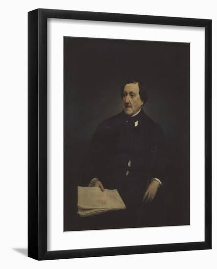 Portrait of the Composer Gioachino Antonio Rossini (1792-186)-Francesco Hayez-Framed Giclee Print