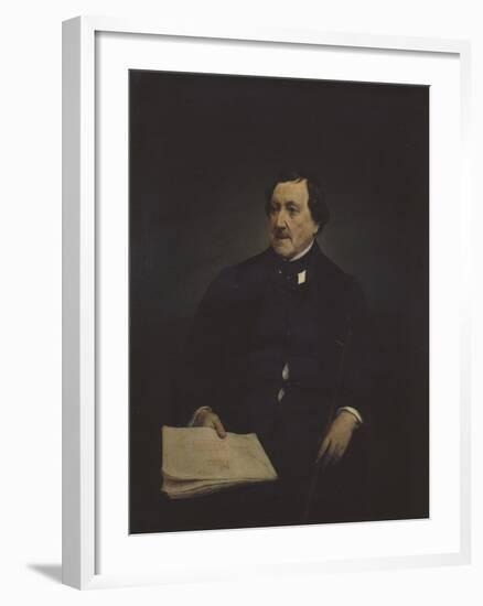 Portrait of the Composer Gioachino Antonio Rossini (1792-186)-Francesco Hayez-Framed Giclee Print