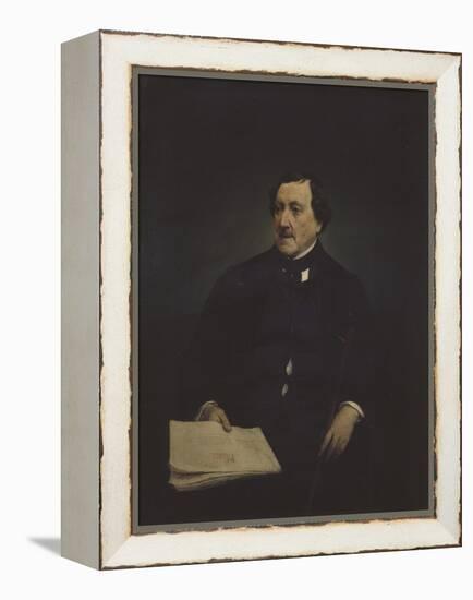 Portrait of the Composer Gioachino Antonio Rossini (1792-186)-Francesco Hayez-Framed Premier Image Canvas