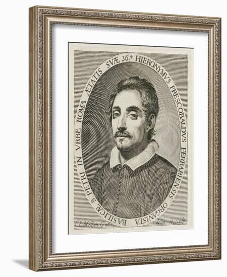 Portrait of the Composer Girolamo Frescobaldi (1583-164), 1634-Claude Mellan-Framed Giclee Print