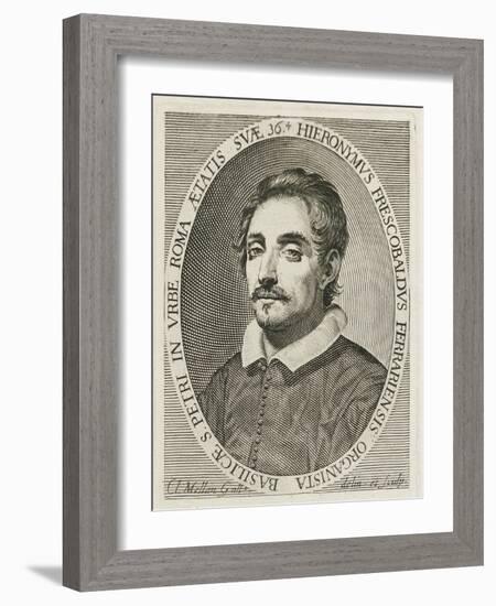 Portrait of the Composer Girolamo Frescobaldi (1583-164), 1634-Claude Mellan-Framed Giclee Print