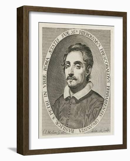 Portrait of the Composer Girolamo Frescobaldi (1583-164), 1634-Claude Mellan-Framed Giclee Print