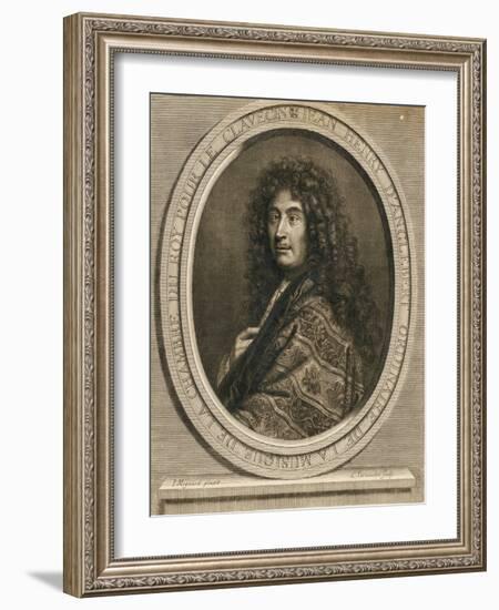 Portrait of the Composer Jean-Henri D'Anglebert (1629-169), 1689-Pierre Mignard-Framed Giclee Print