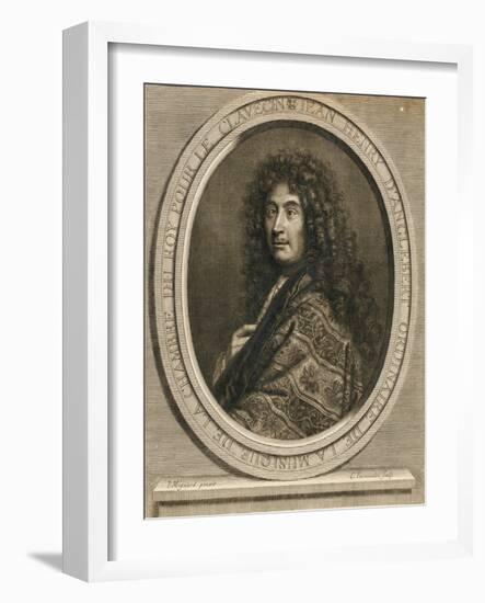 Portrait of the Composer Jean-Henri D'Anglebert (1629-169), 1689-Pierre Mignard-Framed Giclee Print