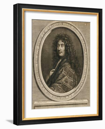 Portrait of the Composer Jean-Henri D'Anglebert (1629-169), 1689-Pierre Mignard-Framed Giclee Print