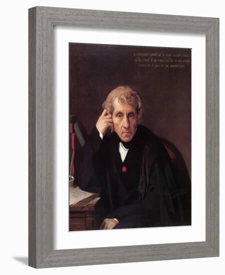 Portrait of the Composer Luigi Cherubini (1760-184), 1841-Jean-Auguste-Dominique Ingres-Framed Giclee Print