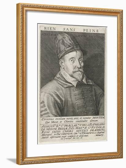 Portrait of the Composer Philippe De Monte (1521-160), 1594-Raphael Sadeler the Elder-Framed Giclee Print