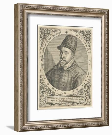 Portrait of the Composer Philippe De Monte (1521-160), C. 1598-Theodor de Bry-Framed Giclee Print