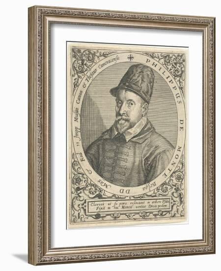 Portrait of the Composer Philippe De Monte (1521-160), C. 1598-Theodor de Bry-Framed Giclee Print