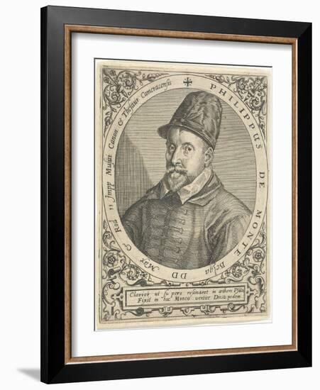 Portrait of the Composer Philippe De Monte (1521-160), C. 1598-Theodor de Bry-Framed Giclee Print