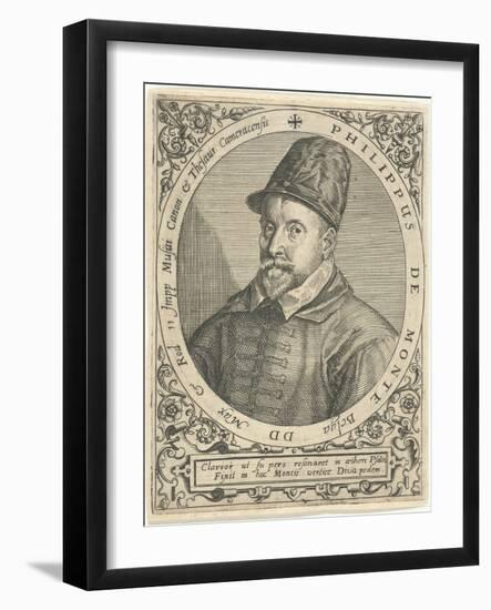 Portrait of the Composer Philippe De Monte (1521-160), C. 1598-Theodor de Bry-Framed Giclee Print