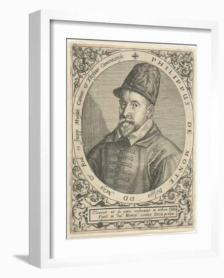 Portrait of the Composer Philippe De Monte (1521-160), C. 1598-Theodor de Bry-Framed Giclee Print