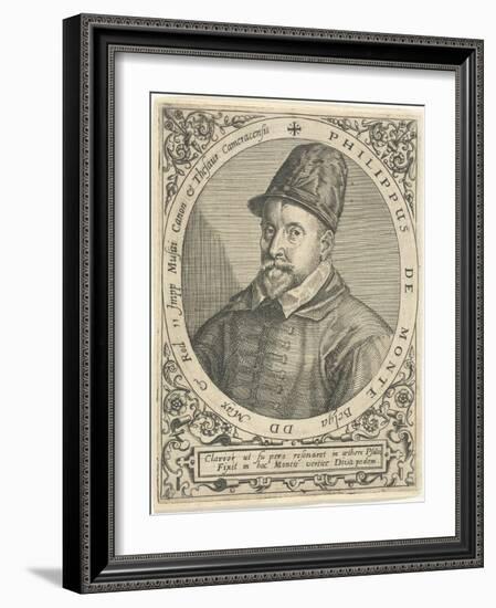 Portrait of the Composer Philippe De Monte (1521-160), C. 1598-Theodor de Bry-Framed Giclee Print