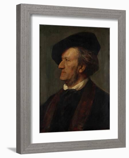 Portrait of the Composer Richard Wagner (1813-188)-Franz Von Lenbach-Framed Giclee Print