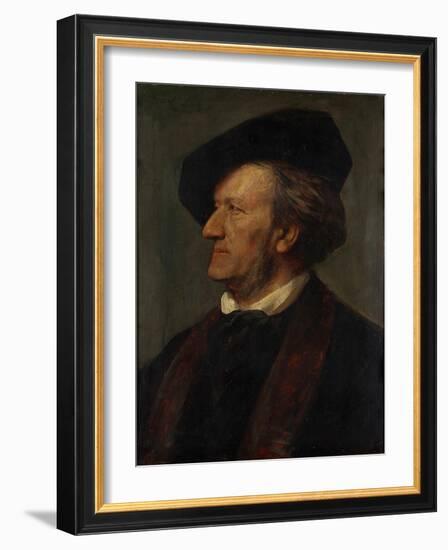 Portrait of the Composer Richard Wagner (1813-188)-Franz Von Lenbach-Framed Giclee Print