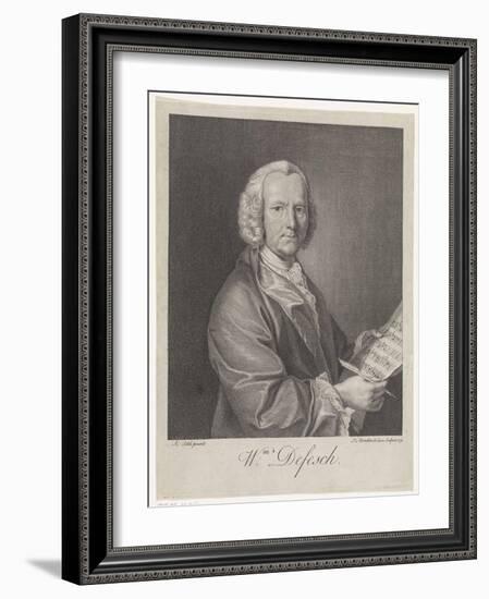 Portrait of the Composer Willem De Fesch (1687-176), 1751-François Morellon de La Cave-Framed Giclee Print