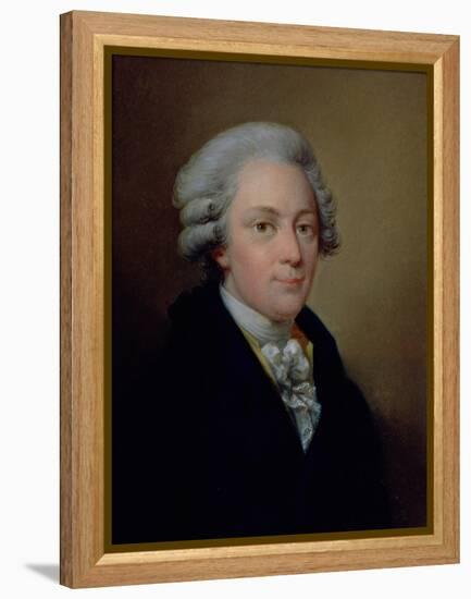 Portrait of the Composer Wolfgang Amadeus Mozart (1759-91)-Josef Grassi-Framed Premier Image Canvas