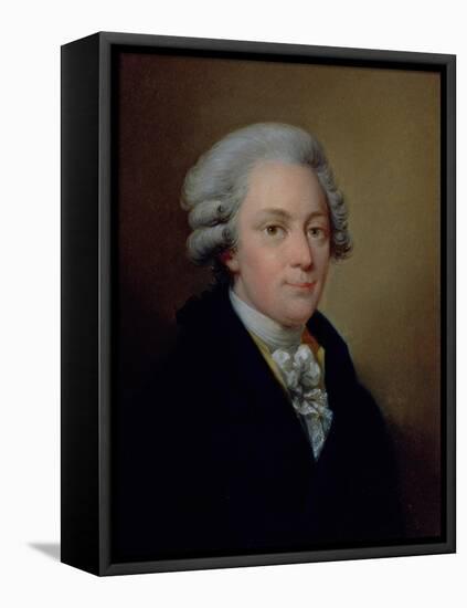 Portrait of the Composer Wolfgang Amadeus Mozart (1759-91)-Josef Grassi-Framed Premier Image Canvas