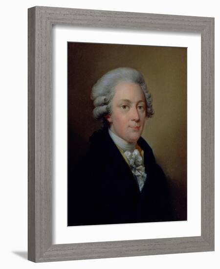 Portrait of the Composer Wolfgang Amadeus Mozart (1759-91)-Josef Grassi-Framed Giclee Print