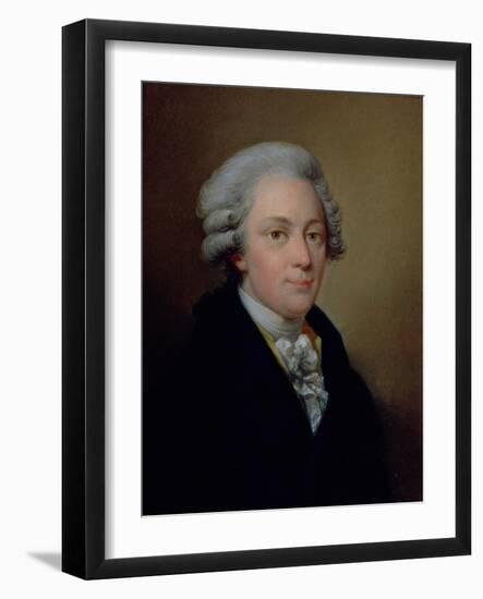 Portrait of the Composer Wolfgang Amadeus Mozart (1759-91)-Josef Grassi-Framed Giclee Print