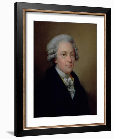 Portrait of the Composer Wolfgang Amadeus Mozart (1759-91)-Josef Grassi-Framed Giclee Print