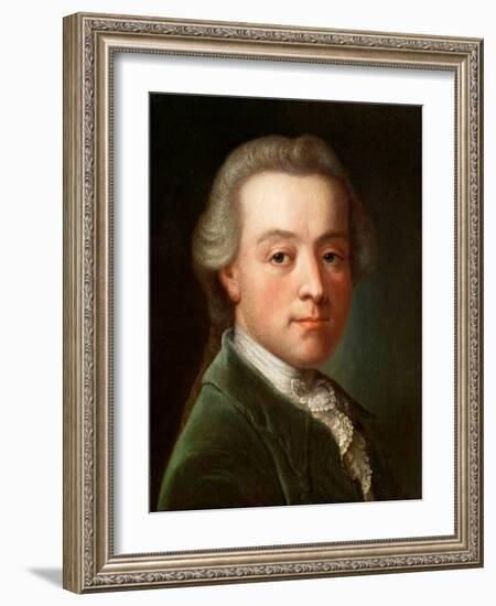 Portrait of the Composer Wolfgang Amadeus Mozart (Oil on Canvas, Anonymous, Ca 1789)-Anonymous Anonymous-Framed Giclee Print