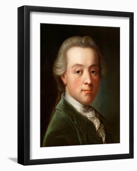 Portrait of the Composer Wolfgang Amadeus Mozart (Oil on Canvas, Anonymous, Ca 1789)-Anonymous Anonymous-Framed Giclee Print