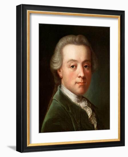 Portrait of the Composer Wolfgang Amadeus Mozart (Oil on Canvas, Anonymous, Ca 1789)-Anonymous Anonymous-Framed Giclee Print