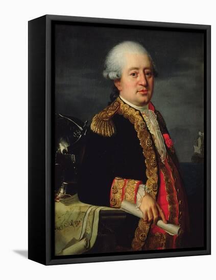 Portrait of the Comte De La Couldre De La Bretonniere-Robert Lefevre-Framed Premier Image Canvas