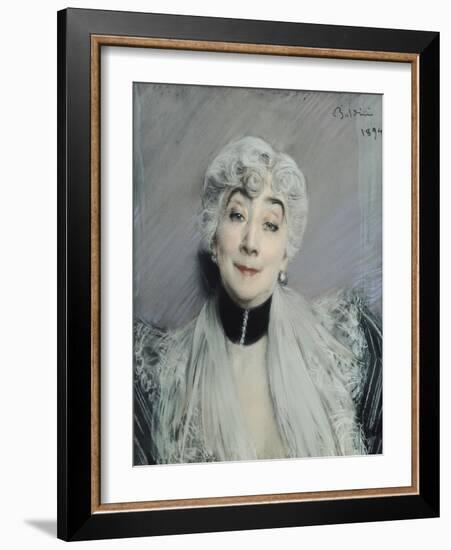 Portrait of the Countess De Martel De Janville, Known as Gyp (1850-1932), 1894-Giovanni Boldini-Framed Giclee Print