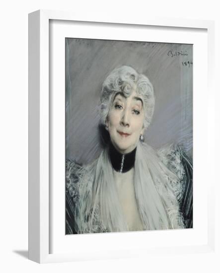 Portrait of the Countess De Martel De Janville, Known as Gyp (1850-1932), 1894-Giovanni Boldini-Framed Giclee Print