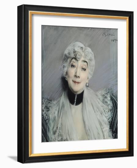 Portrait of the Countess De Martel De Janville, Known as Gyp (1850-1932), 1894-Giovanni Boldini-Framed Giclee Print