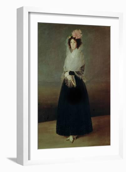 Portrait of the Countess of Carpio (1757-95) Marquesa De La Solana, circa 1793-Francisco de Goya-Framed Giclee Print