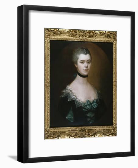 Portrait of the Countess of Sussex, Bust Length, in a Blue Dress with Black Facings-Thomas Gainsborough-Framed Giclee Print