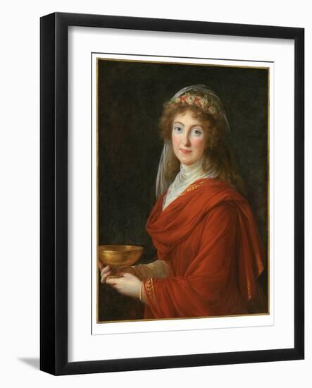 Portrait of the Countess Siemontkowsky Bystry, 1793 (Oil on Canvas)-Elisabeth Louise Vigee-LeBrun-Framed Giclee Print