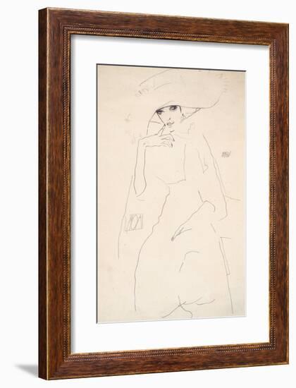 Portrait of the Dancer Moa, 1911-Egon Schiele-Framed Premium Giclee Print