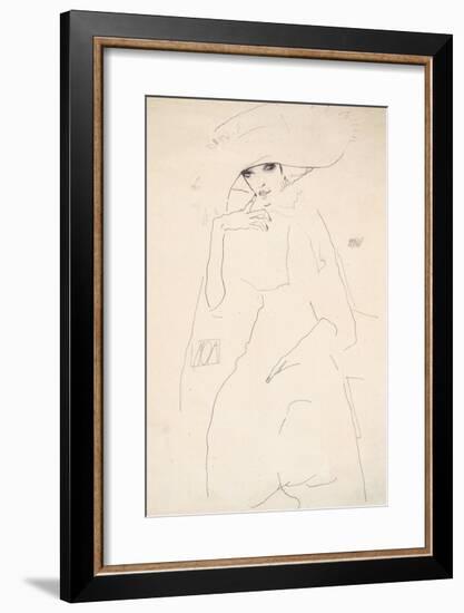 Portrait of the Dancer Moa, 1911-Egon Schiele-Framed Premium Giclee Print