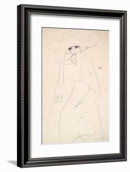 Portrait of the Dancer Moa, 1911-Egon Schiele-Framed Premium Giclee Print