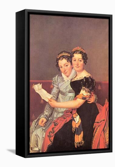 Portrait of The Daughters of Joseph Bonaparte-Jacques-Louis David-Framed Stretched Canvas