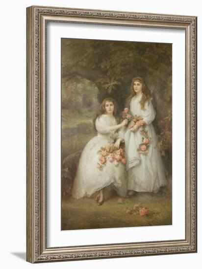 Portrait of the Daughters of the Duke of Manchester, 1894-Edward Hughes-Framed Giclee Print