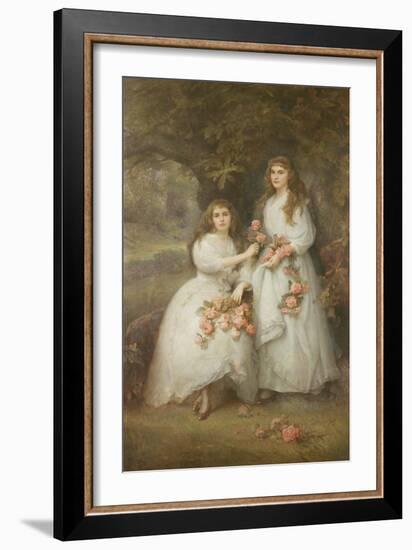 Portrait of the Daughters of the Duke of Manchester, 1894-Edward Hughes-Framed Giclee Print