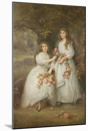 Portrait of the Daughters of the Duke of Manchester, 1894-Edward Hughes-Mounted Giclee Print