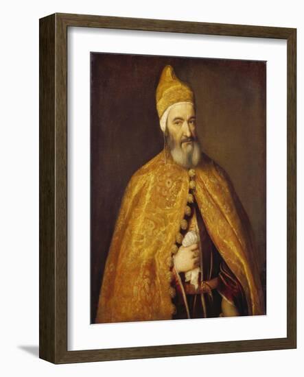 Portrait of the Doge Marcantonio Trevisiani (1553)-Titian (Tiziano Vecelli)-Framed Giclee Print