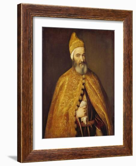 Portrait of the Doge Marcantonio Trevisiani (1553)-Titian (Tiziano Vecelli)-Framed Giclee Print