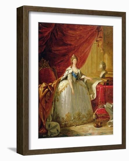 Portrait of the Dowager Tsarina Maria Feodorovna-Elisabeth Louise Vigee-LeBrun-Framed Giclee Print