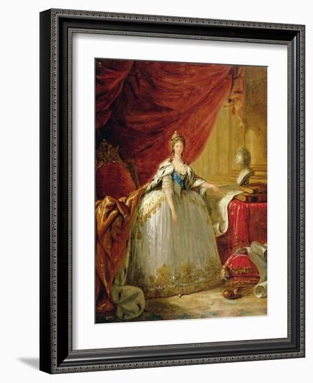 Portrait of the Dowager Tsarina Maria Feodorovna-Elisabeth Louise Vigee-LeBrun-Framed Giclee Print