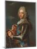 Portrait of the Duc De Broglie, in Sash of the Order of Sainte Esprit, with Baton of a Marshal of…-Hyacinthe Rigaud-Mounted Giclee Print