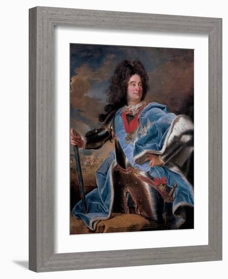 Portrait of the Duc De Villars-Hyacinthe Rigaud-Framed Giclee Print