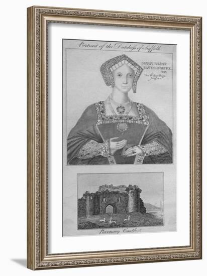 'Portrait of the Duchess of Suffolk, Pevensey Castle', 1805-Unknown-Framed Giclee Print