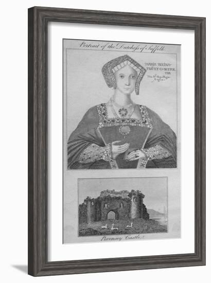 'Portrait of the Duchess of Suffolk, Pevensey Castle', 1805-Unknown-Framed Giclee Print